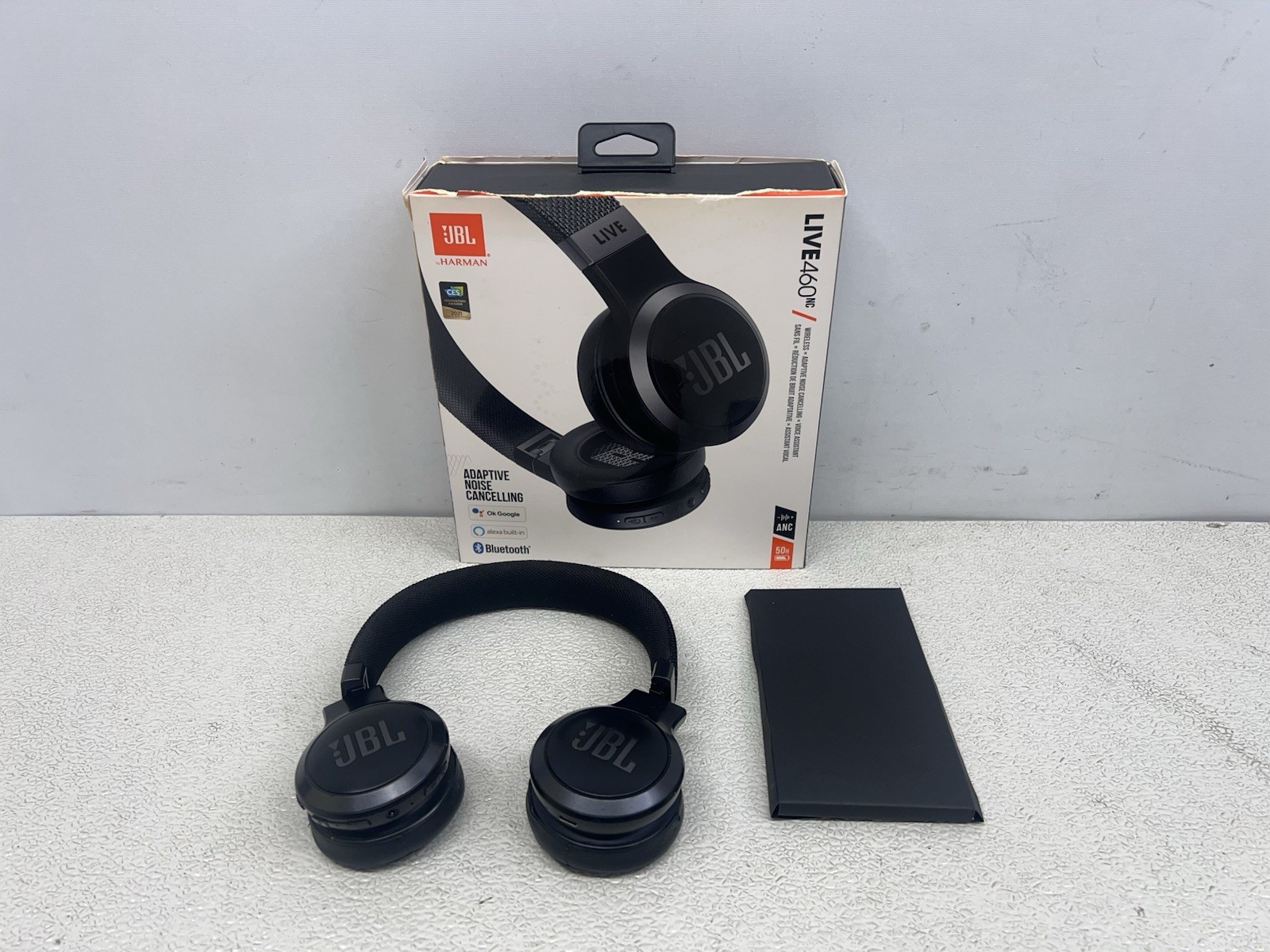 JBL – Live460NC Wireless Noise Cancelling Headphones – Black –