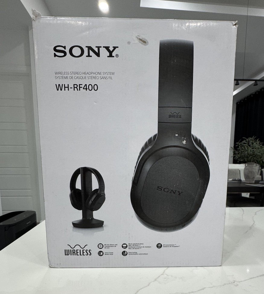 Sony WH-RF400 RF400 Wireless Home Theater Headphones – USED IN BOX