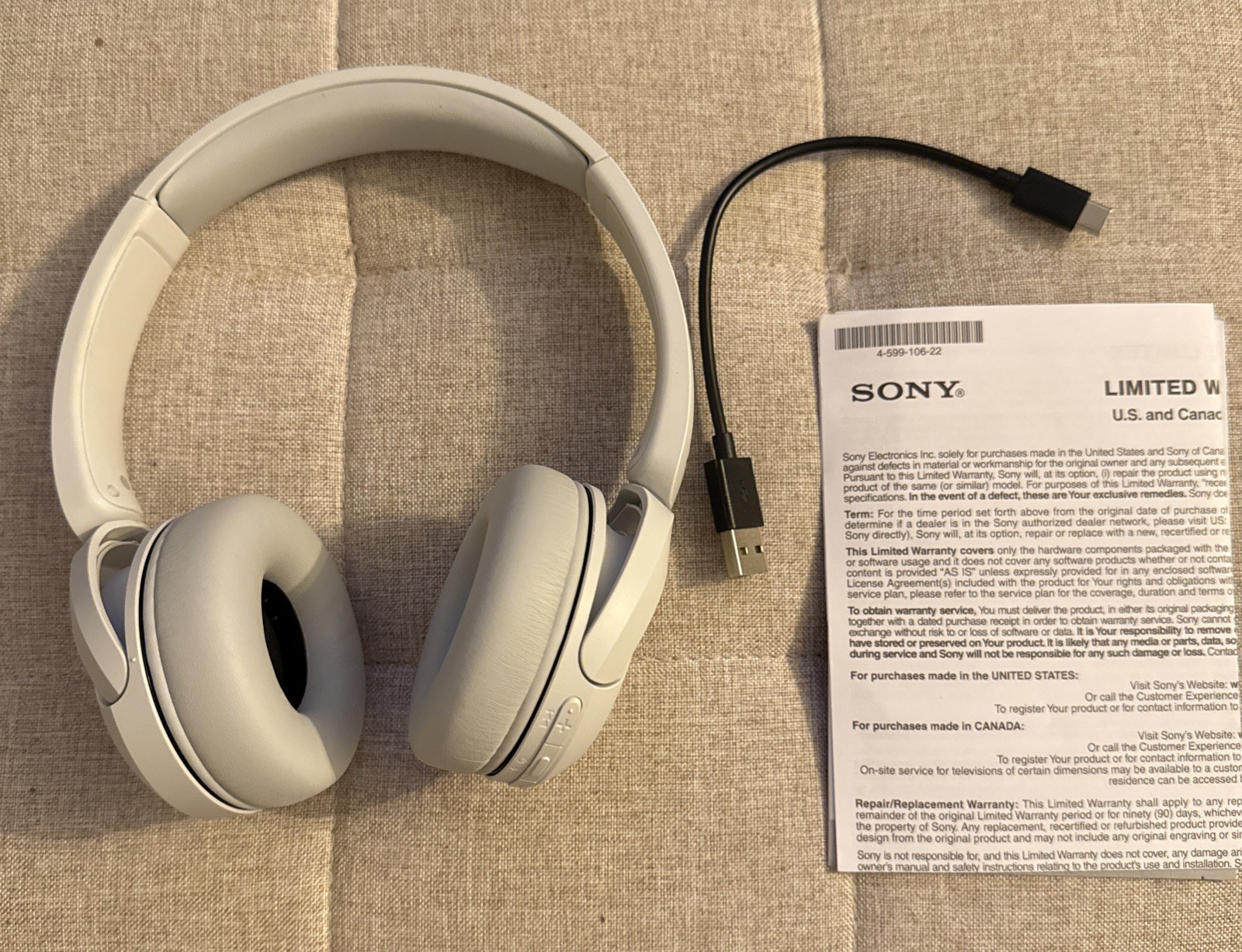 Sony WH-CH520 Wireless Headphone Bluetooth On-Ear Headset With Microphone/No Box