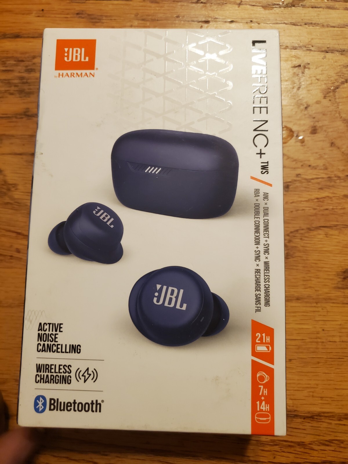 JBL Live Free NC+ True In Ear Headphones – Blue earbuds ear buds