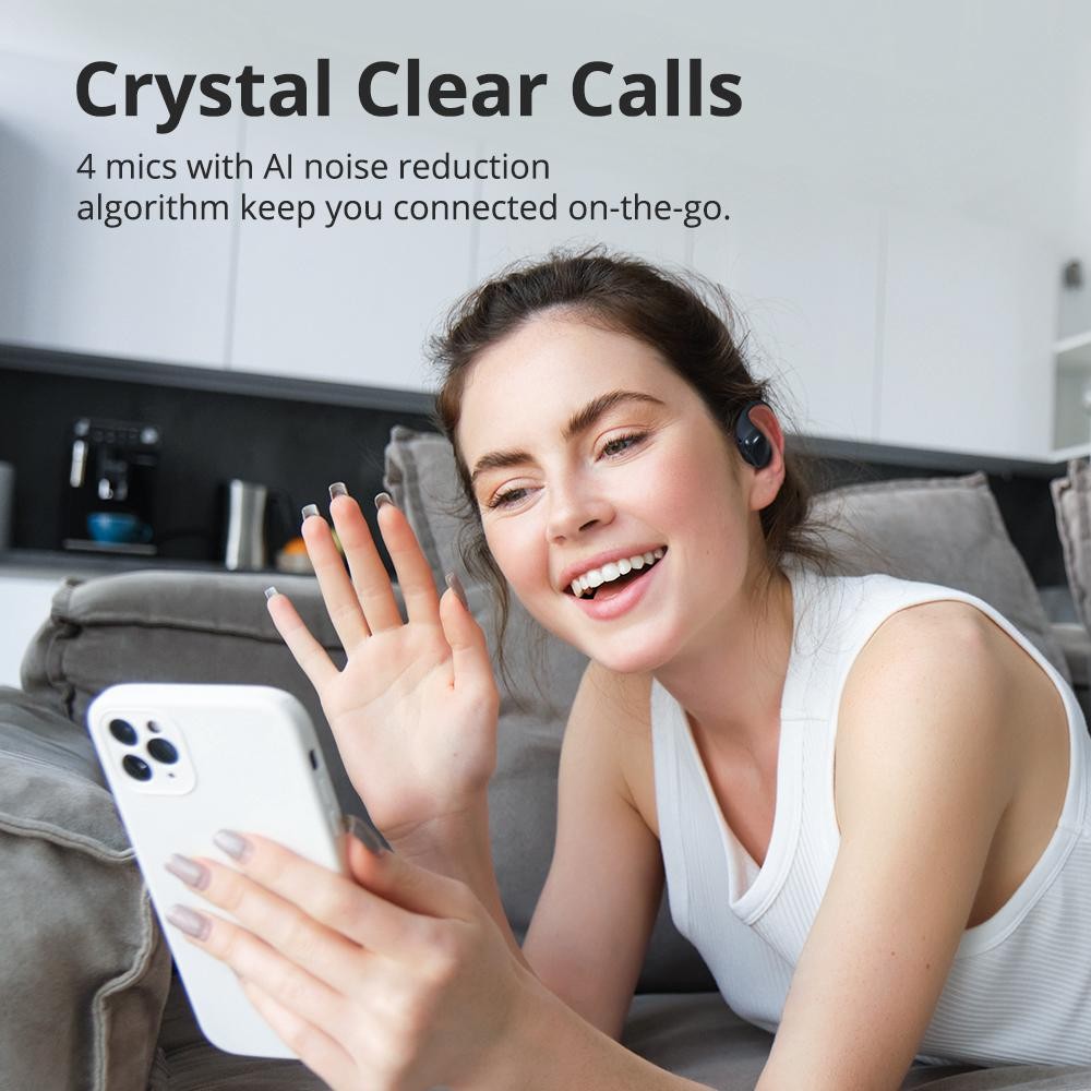 Tronsmart Open-Ear Headphones,Wireless Bluetooth Earphones,Clear Calls,40H Playt