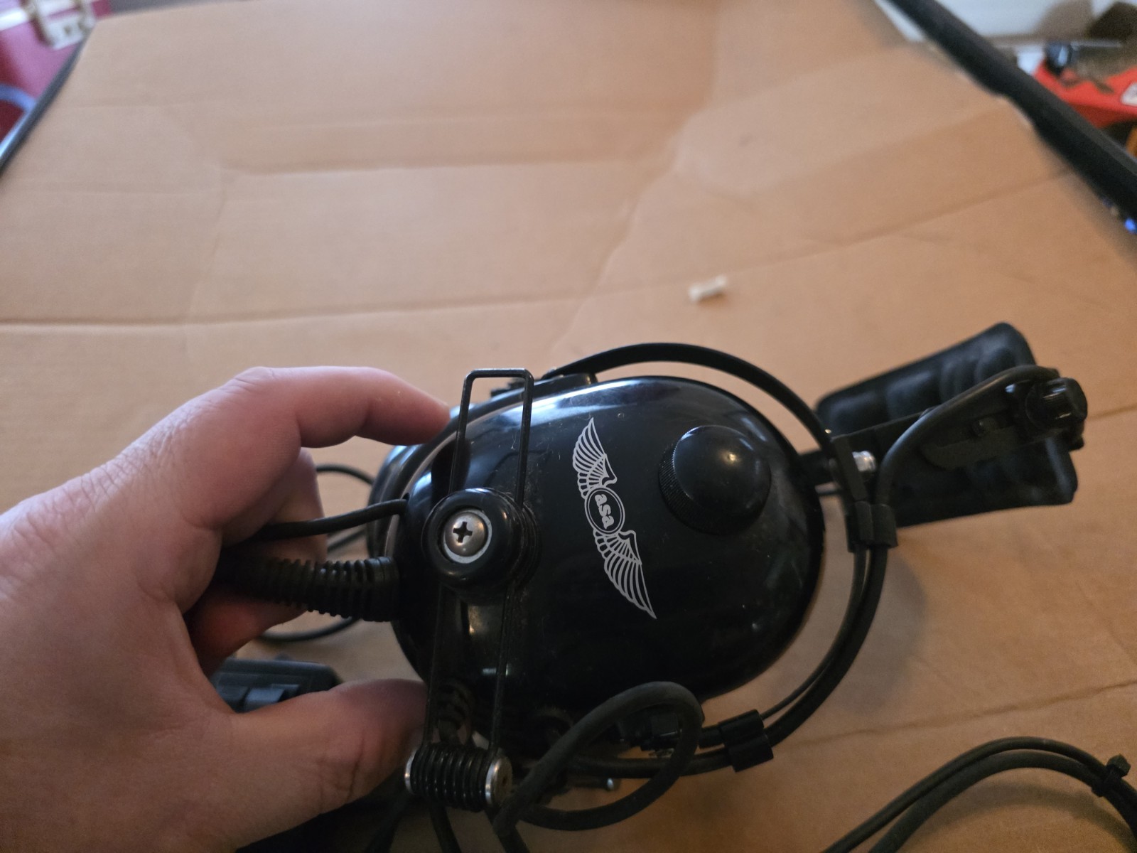 ASA Pilot Headset Dual Plug Airplane Aviation Aircraft Headphones Excellent
