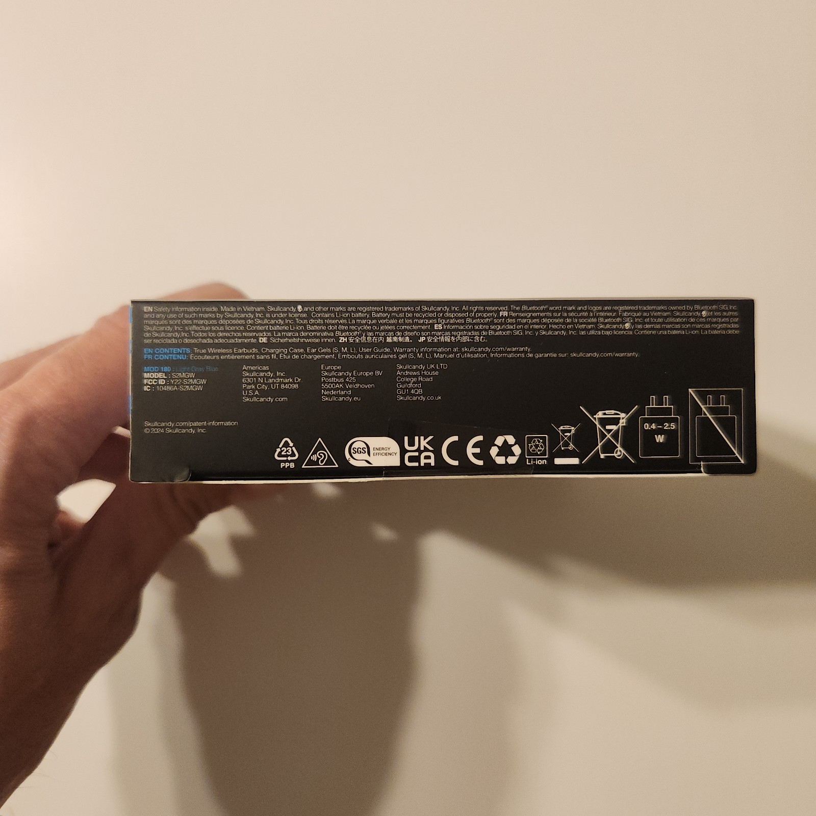 Skullcandy MOD 180 Sweat+Water Resistant, Stay-Aware Mode, Auto On/Connect F/Shi