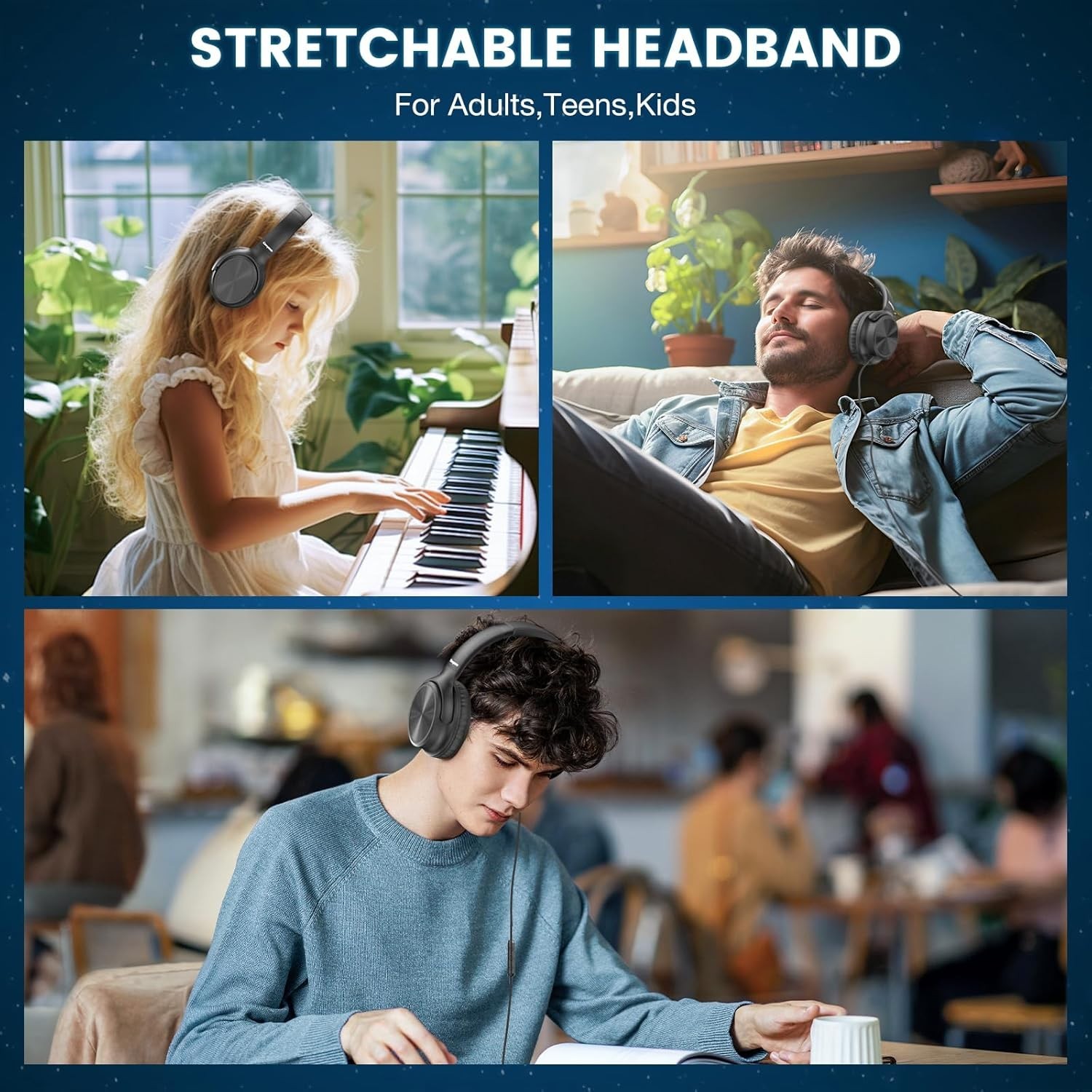 Lightweight USB C Over Ear Headphones with Noise Isolation – Perfect for Travel