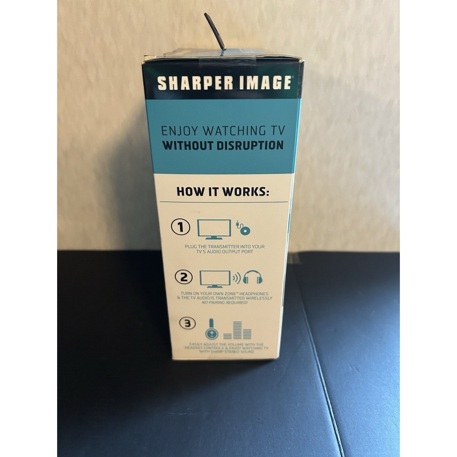 Sharper Image Own Zone Wireless TV Headphones Black, Transmits Up to 100 Ft.