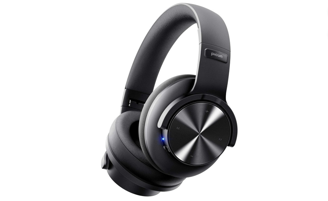 Picun B8 Wireless Bluetooth Headphones, 120H Playtime, 3EQ Modes, Black | Over-E
