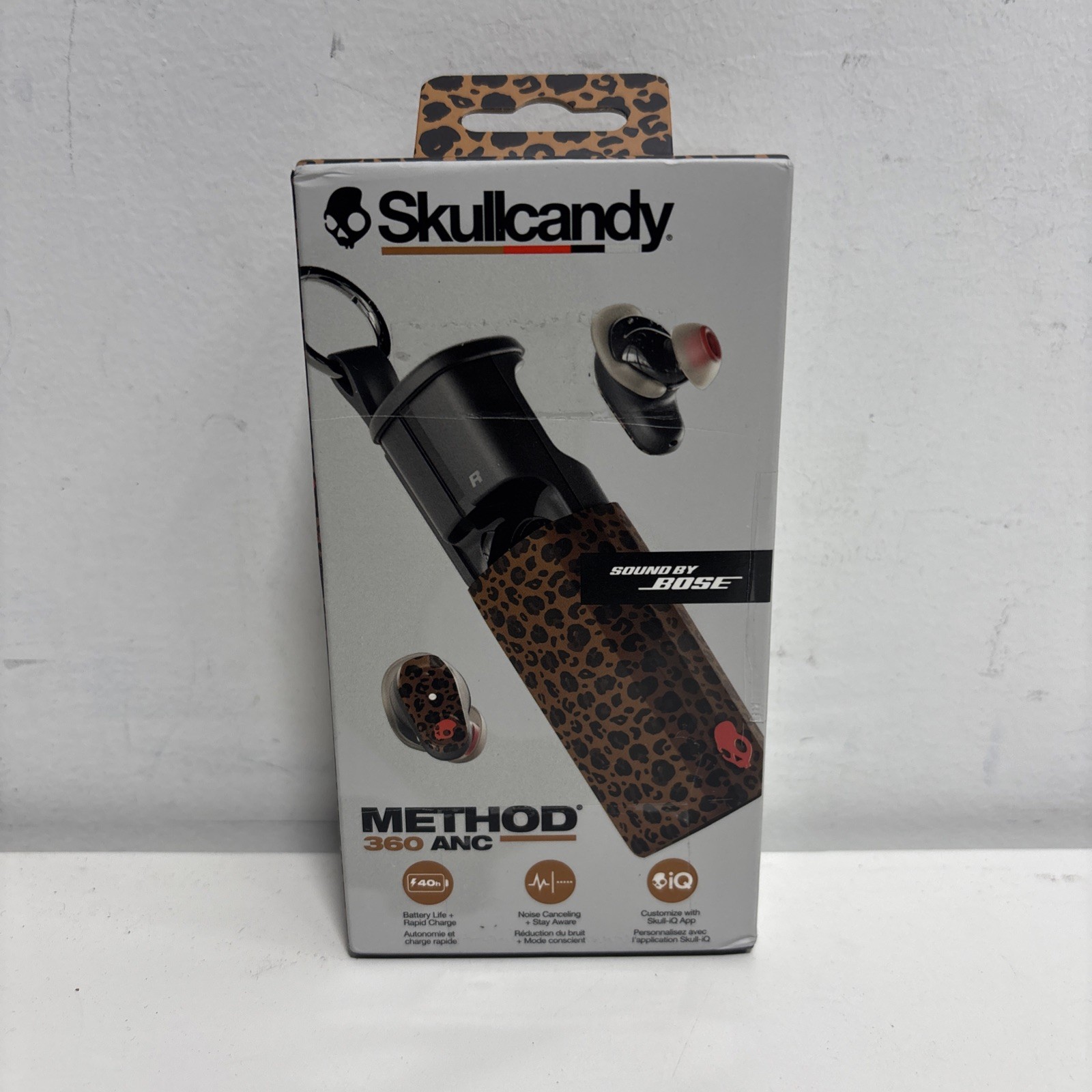 Skullcandy Method 360 ANC Wireless Bluetooth Earbuds W/Sound By Bose Leopard
