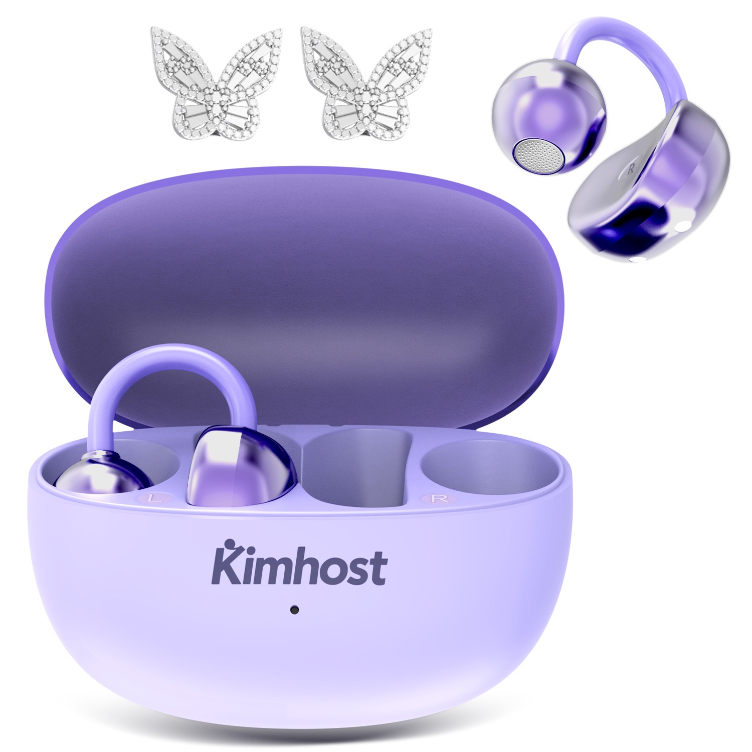 Open-Ear Wireless Earbuds Clip-on Earphone IPX7 HiFi ENC Bluetooth Headphone