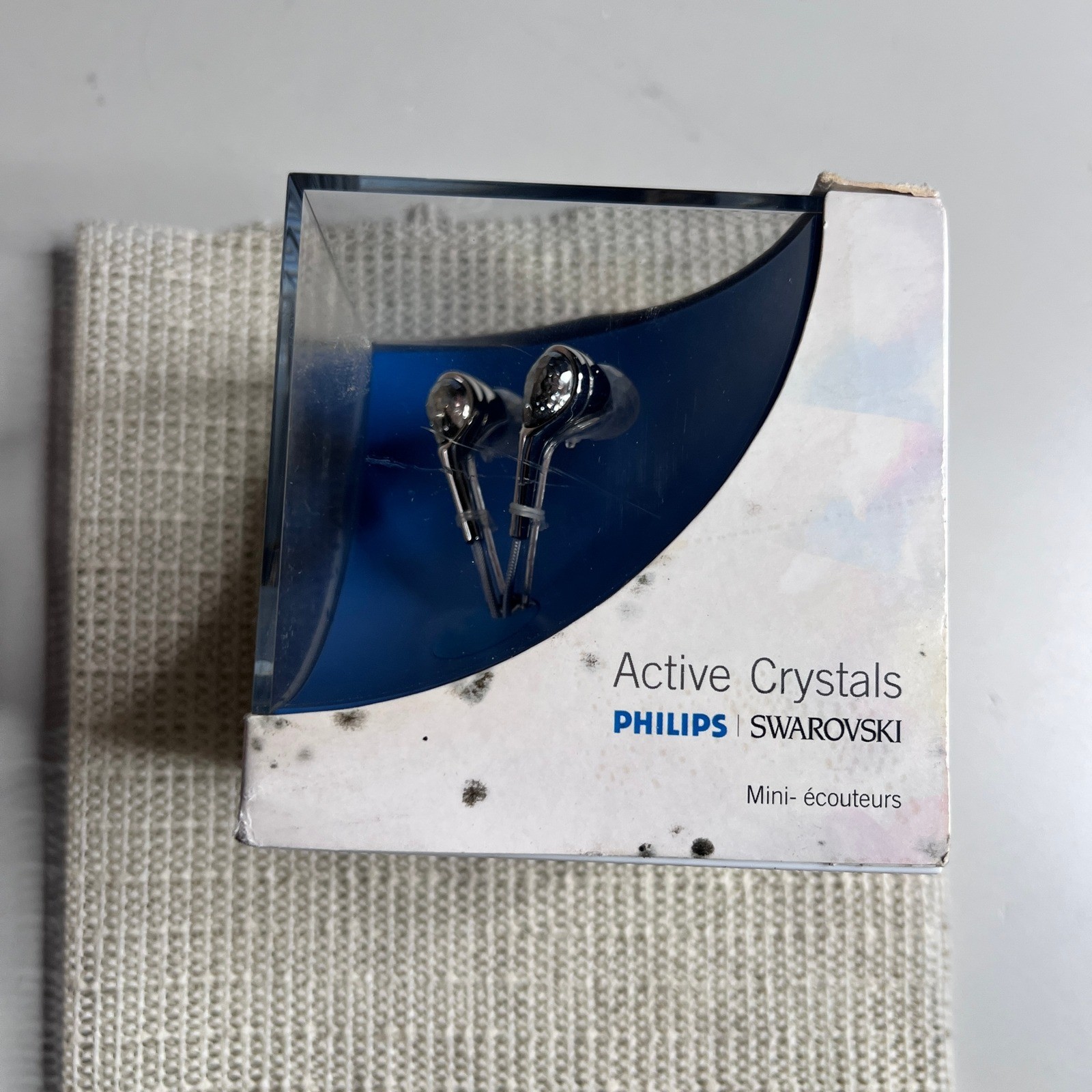 Philips Swarovski Active Crystals In-Ear Headphones Silver SWS8000 Earbuds New