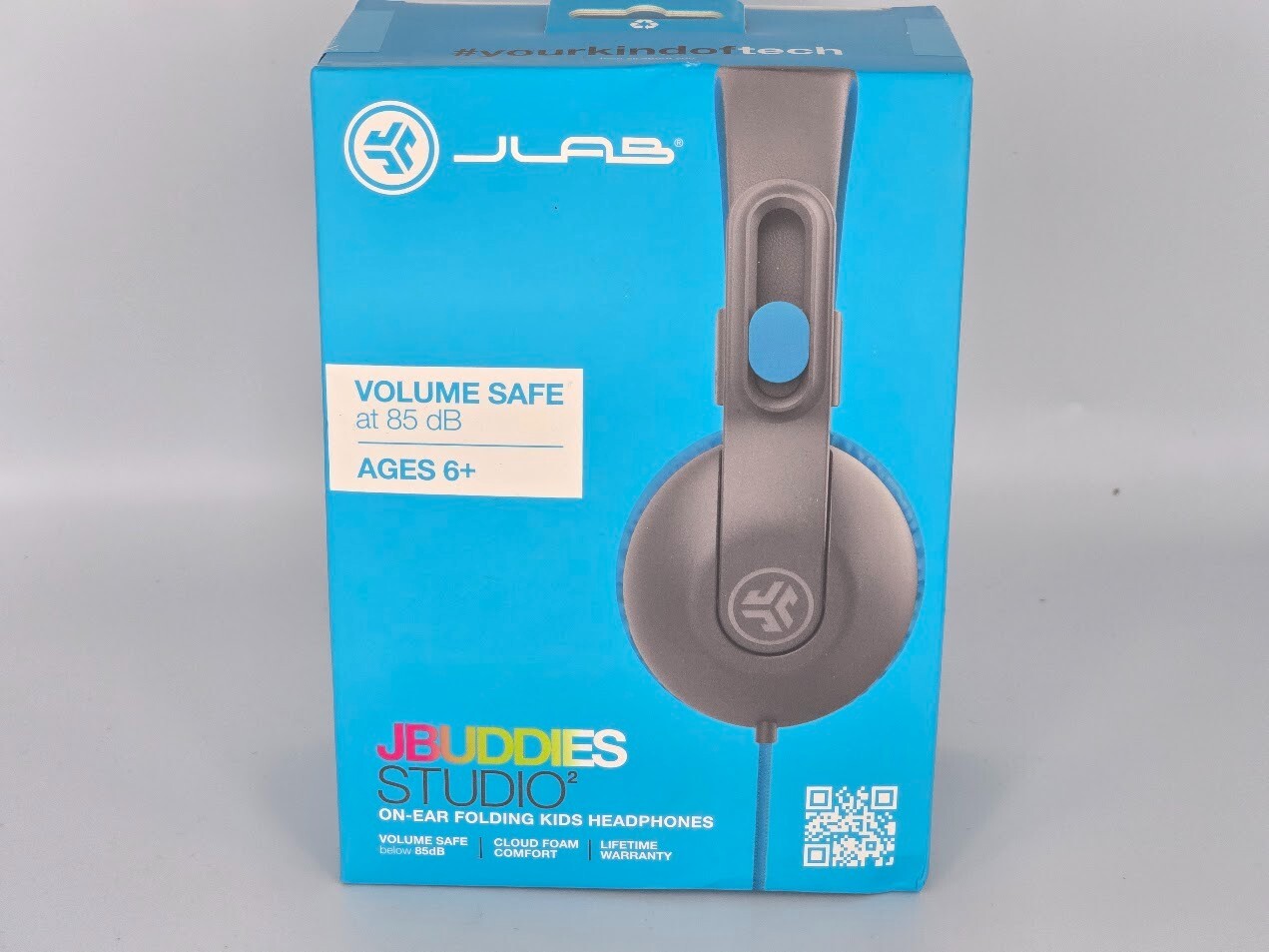 JBuddies Studio 2 Wired Kids Headphones – Gray/Blue – New