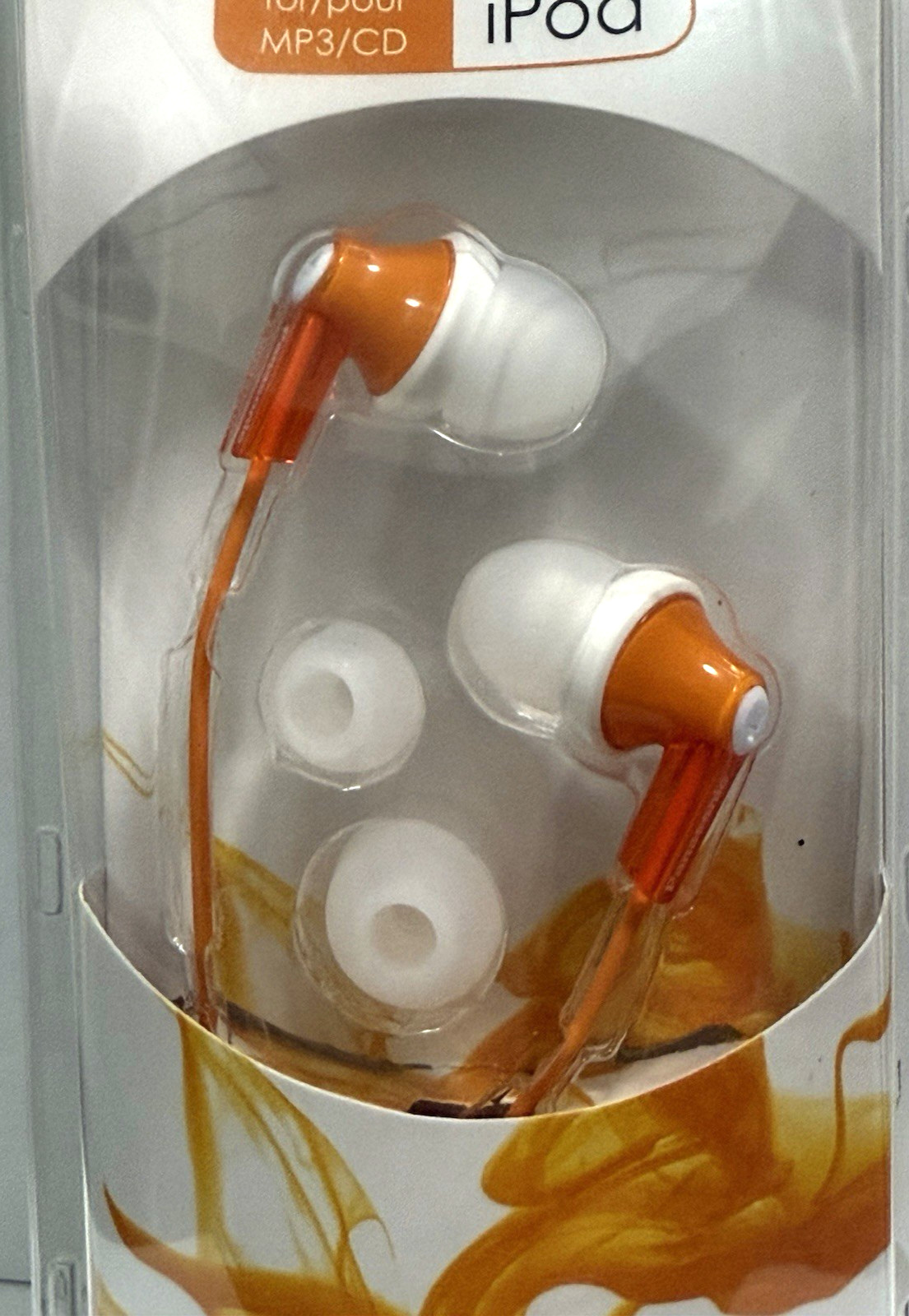 Panasonic RP-HJE120 Ergo-Fit In-Ear Headphones – Orange NEW Sealed