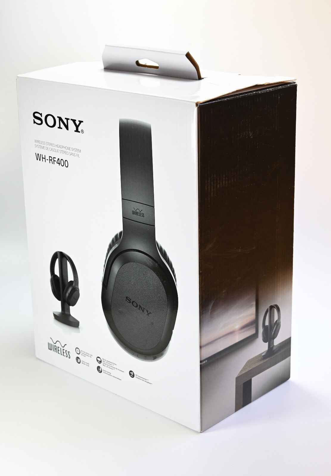 Sony WHRF400 Wireless Stereo Headphone System For Home TV Theater Black WH-RF400