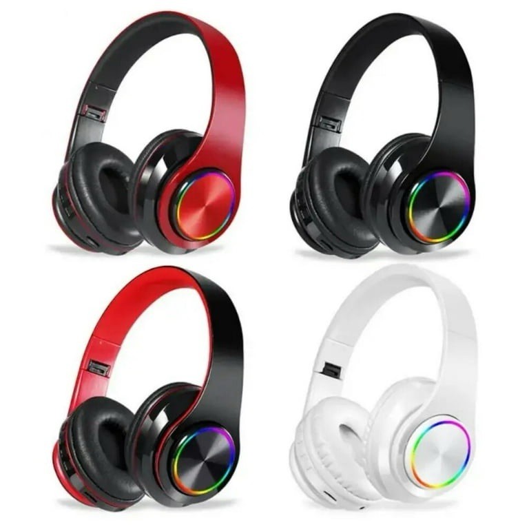 B39 Wireless Bluetooth Headphones, Foldable, LED Lights, TF Card, AUX, USB