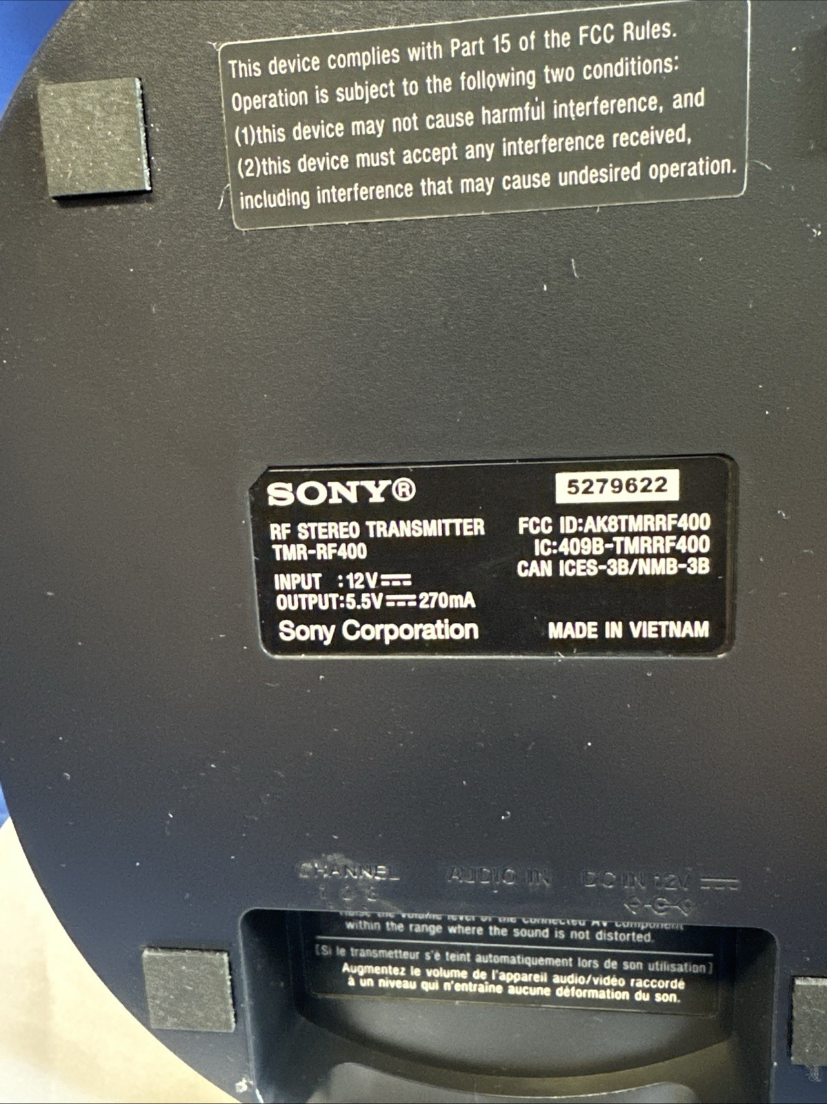 Sony RF400 Wireless Home Theater Headphones for Watching TV, Black