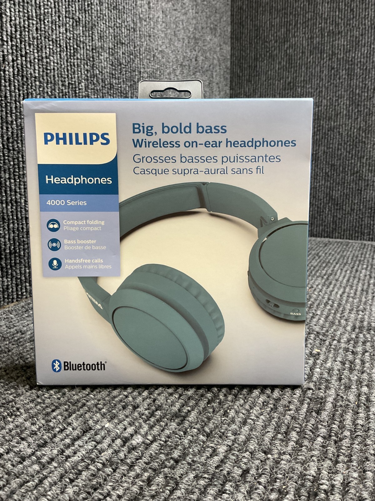 Philips 4000 Series TAH4205 – Wireless On-ear Headphones – Blue – New & Sealed!