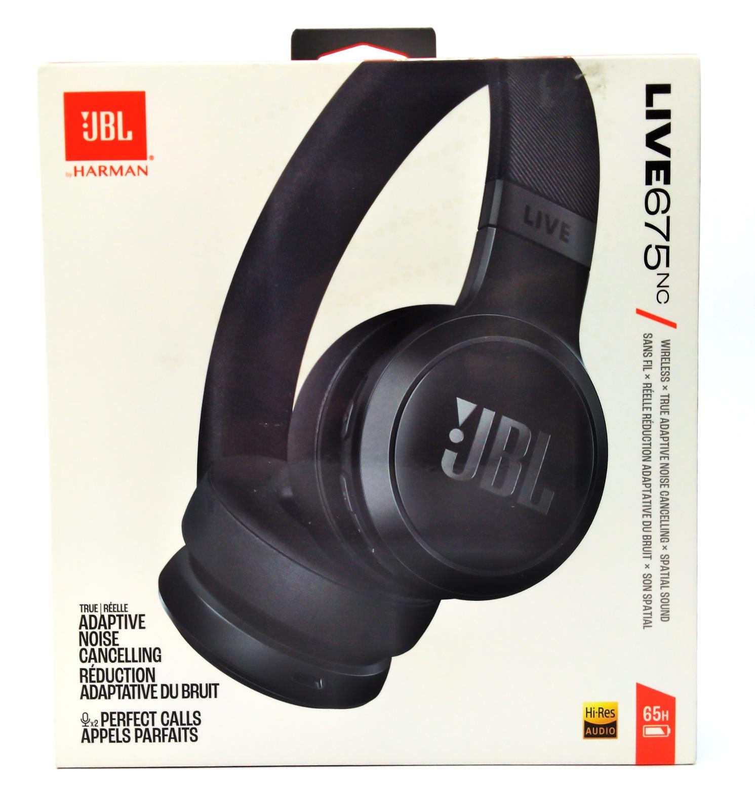 JBL Live675NC Wireless Headphones True Adaptive Noise Cancelling By Harman 65H
