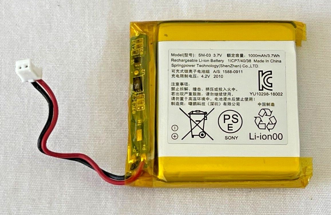 Original Sony OEM SM-03 1000mAh 3.7v Li-Ion Battery for WH-1000XM4 Headphone