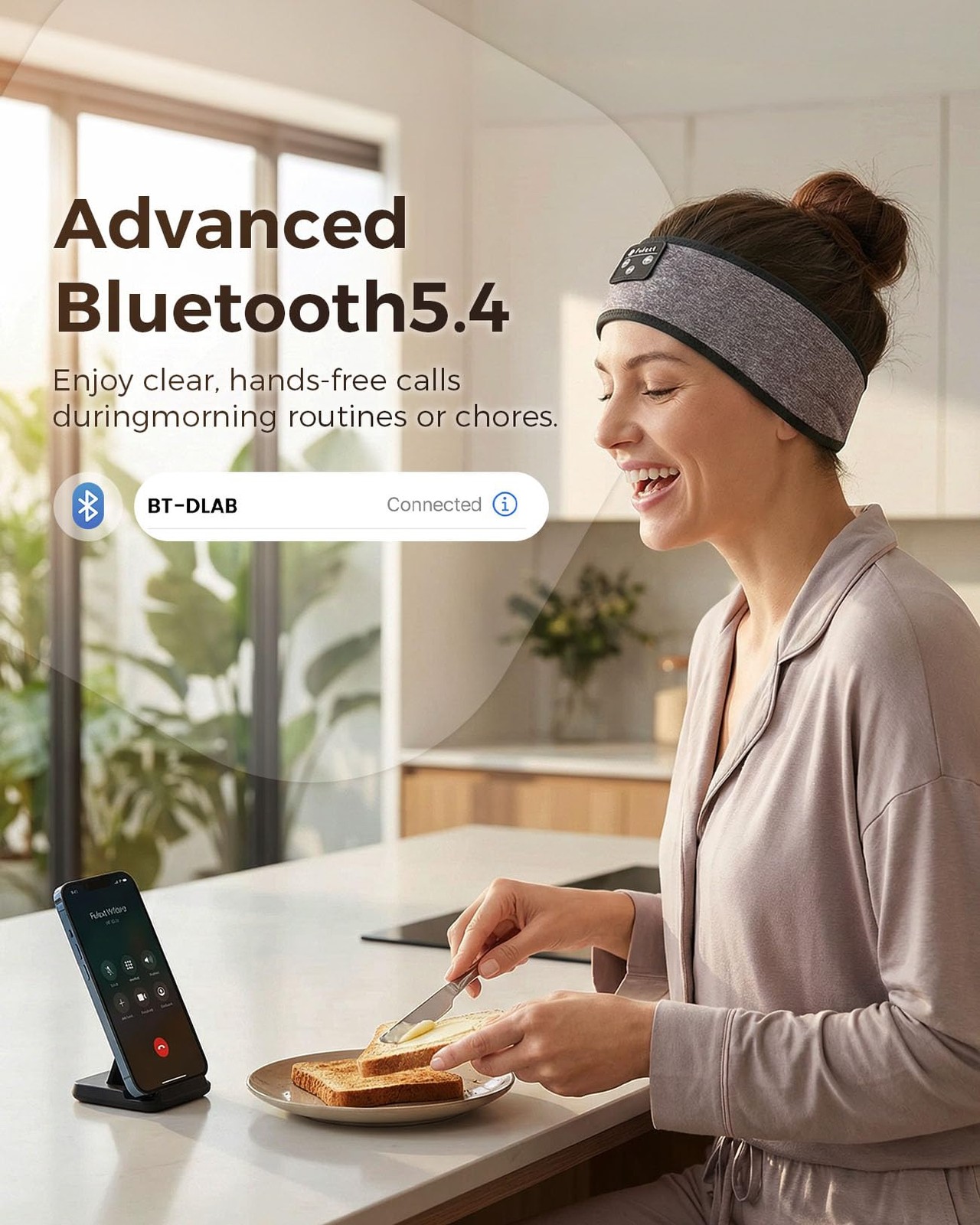 Bluetooth 5.4 Sleep Headphones Headband Wireless UltraThin HD Stereo Speaker