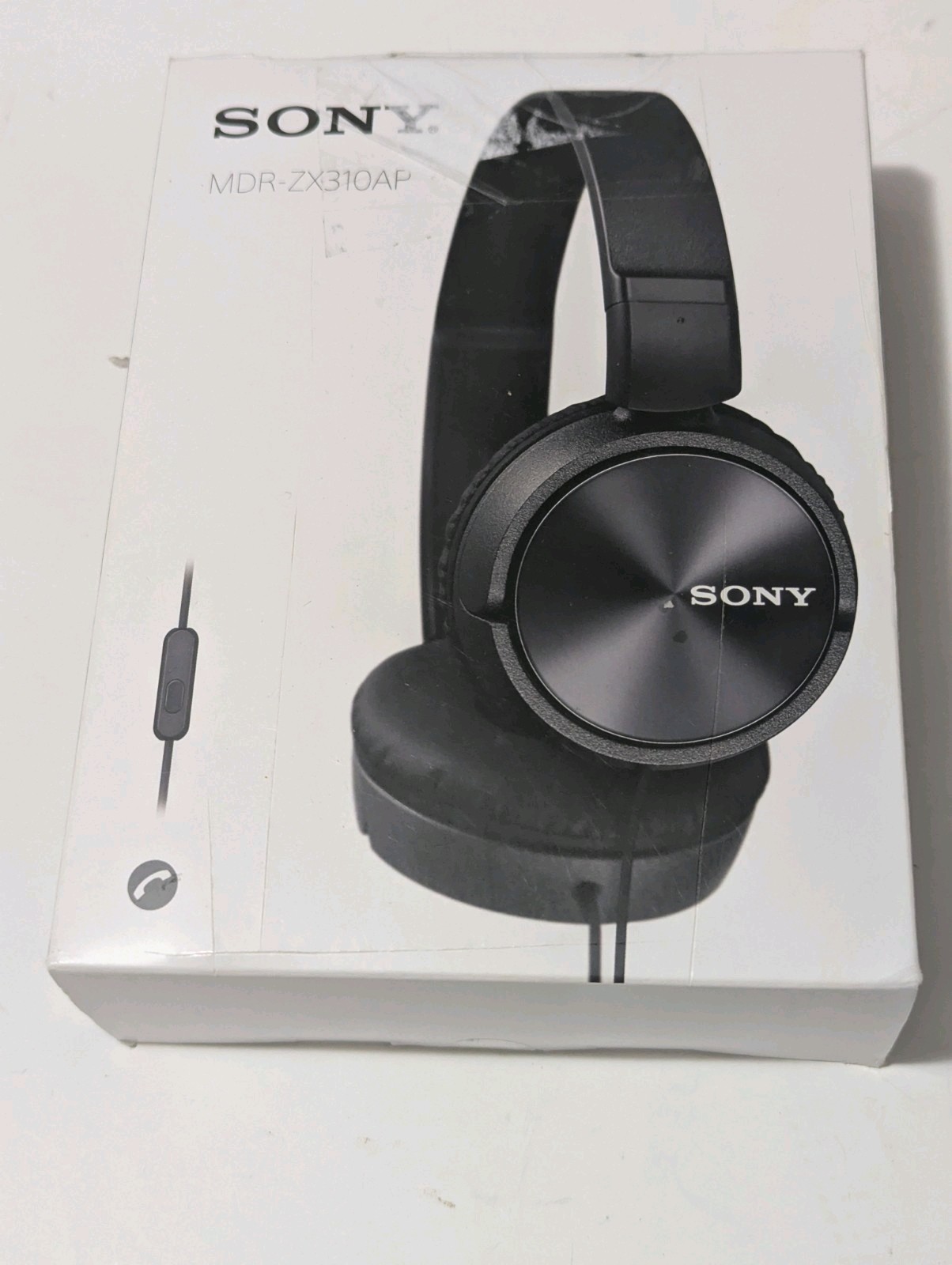 Sony Stereo On-Ear Headphone MDR-ZX310AP White ZX Series- New-Black
