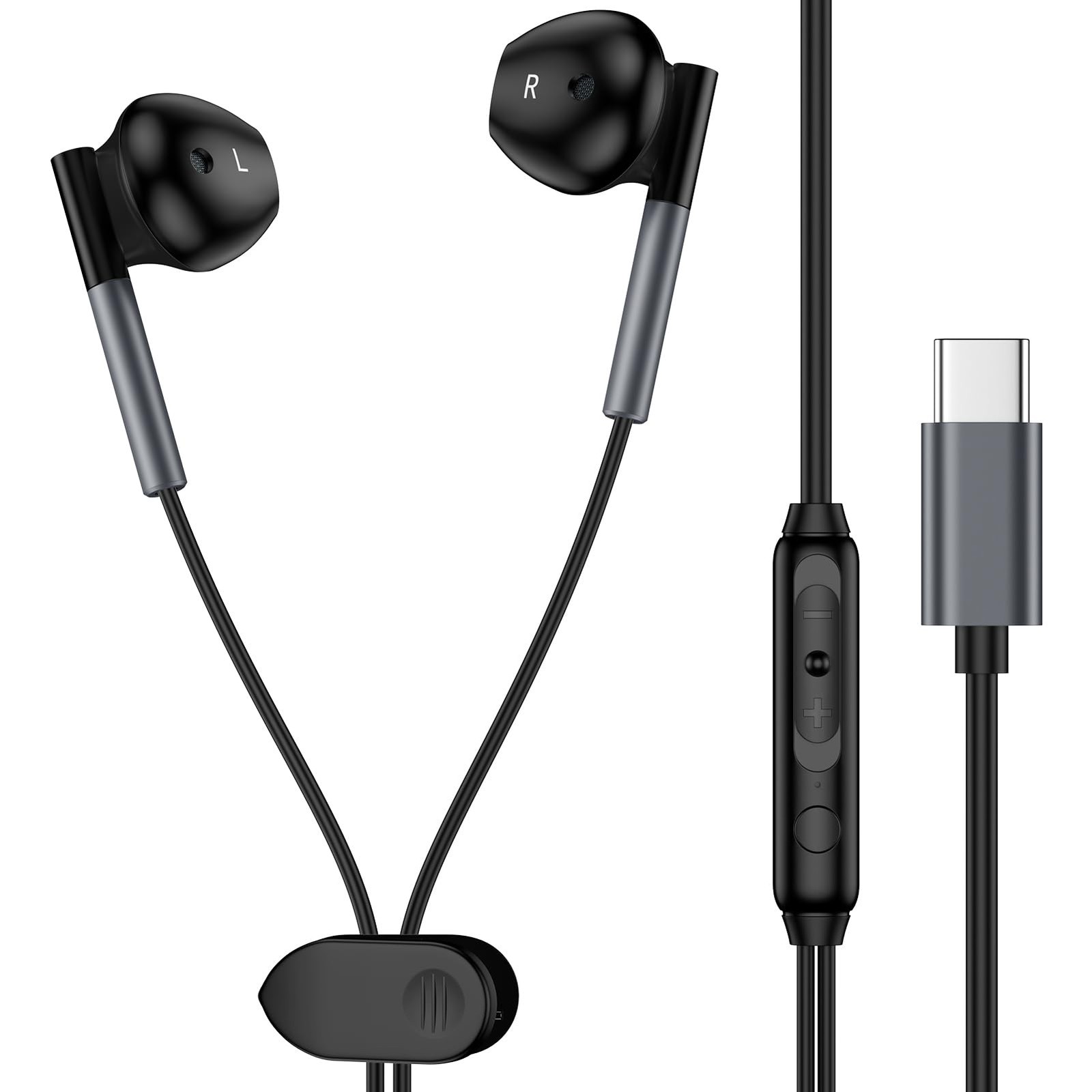 Samsung Earbuds USB C Wired Headphones for Galaxy A17 A16 5G Black