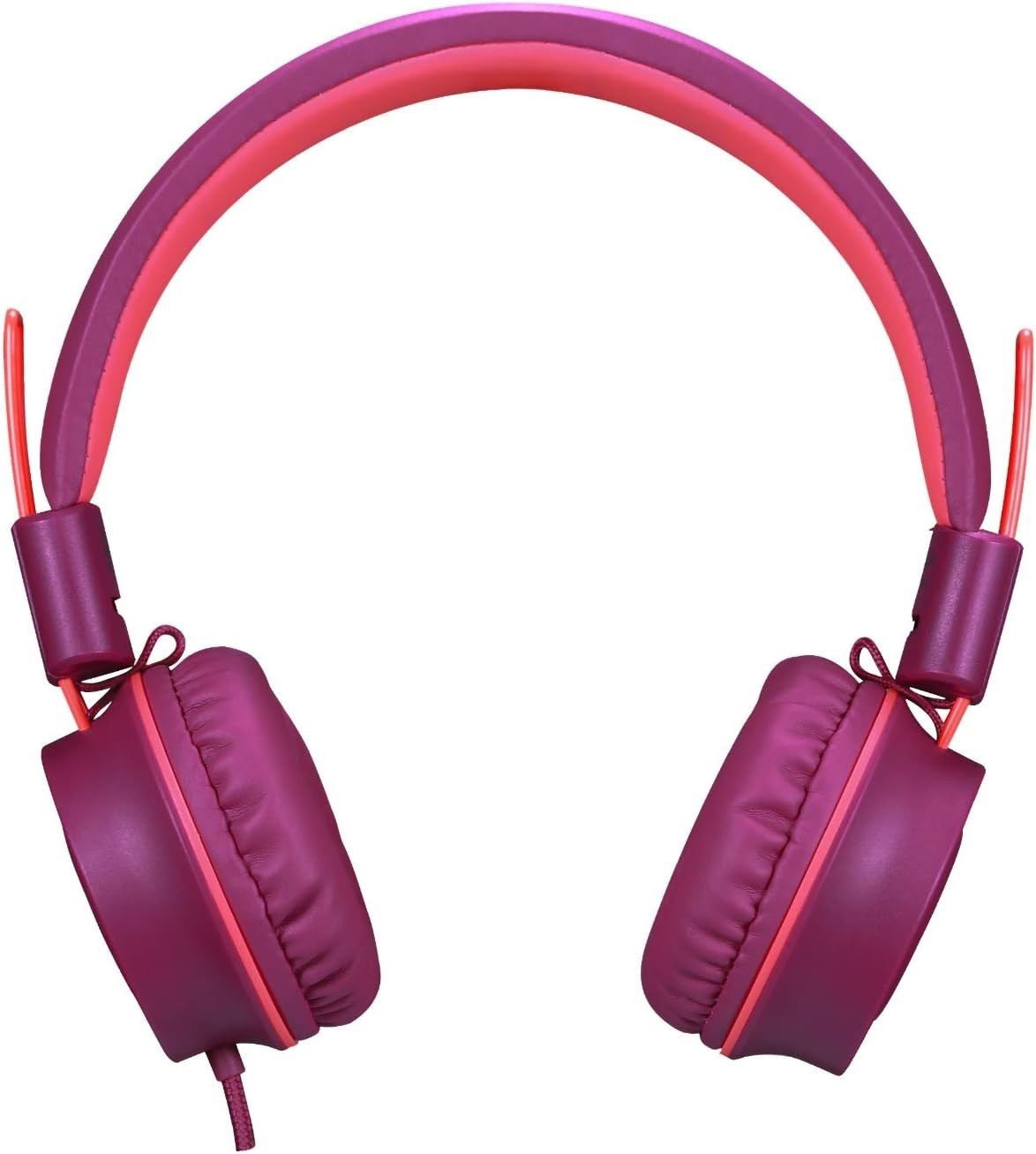 Kids Headphones K33 Foldable Stereo Tangle-Free 5ft Long Cord 3.5mm Jack Plug…
