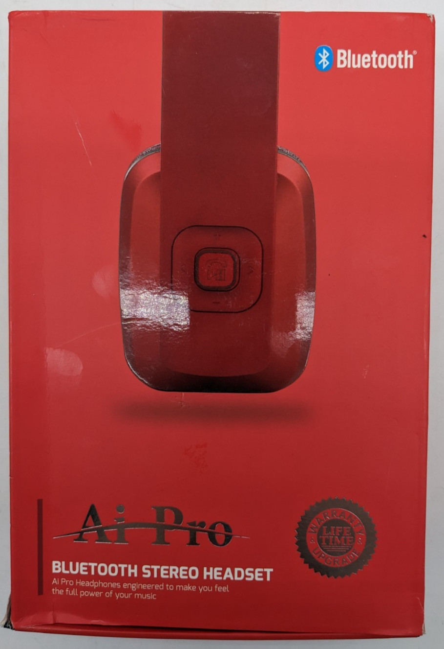 AiPro-200 Plus | Dual Bluetooth Stereo Headphones | Wireless Headset | Red