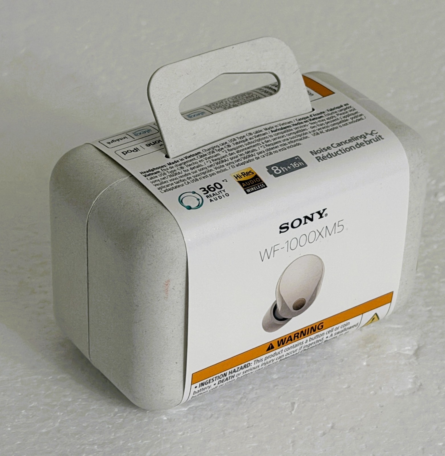 Genuine Sony WF-1000XM5 Noise-Canceling True Wireless In-Ear Headphones (Silver)