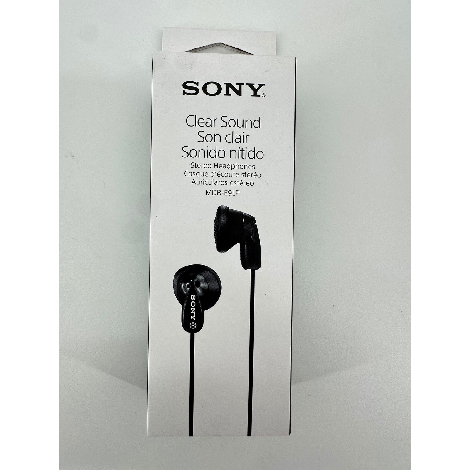 Sony MDR-E9LP Wired In-Ear Stereo Headphones Earbuds Black Clear Sound New