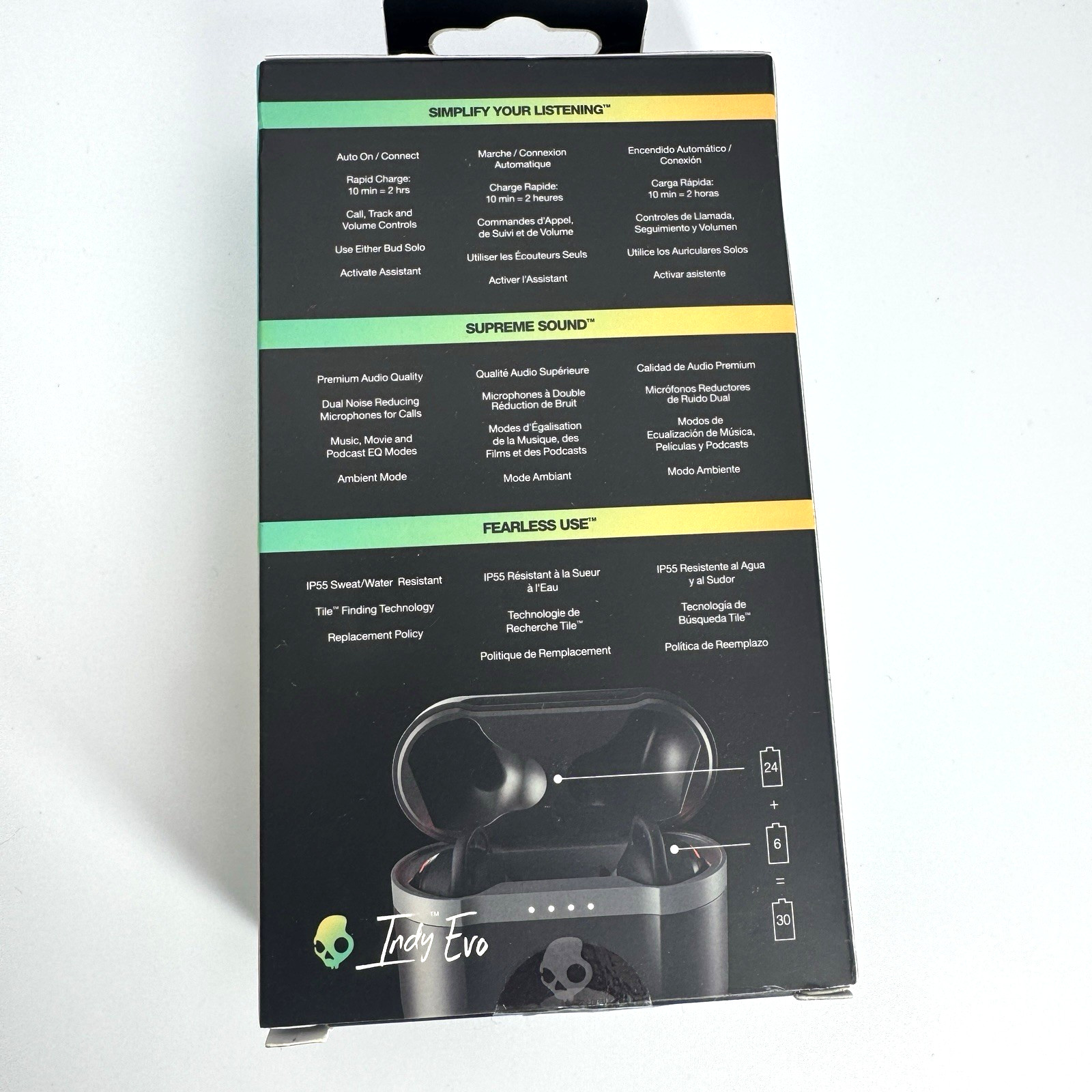 Skullcandy Indy XT Evo True Freedom Amplified Wireless Earbuds New Open Box