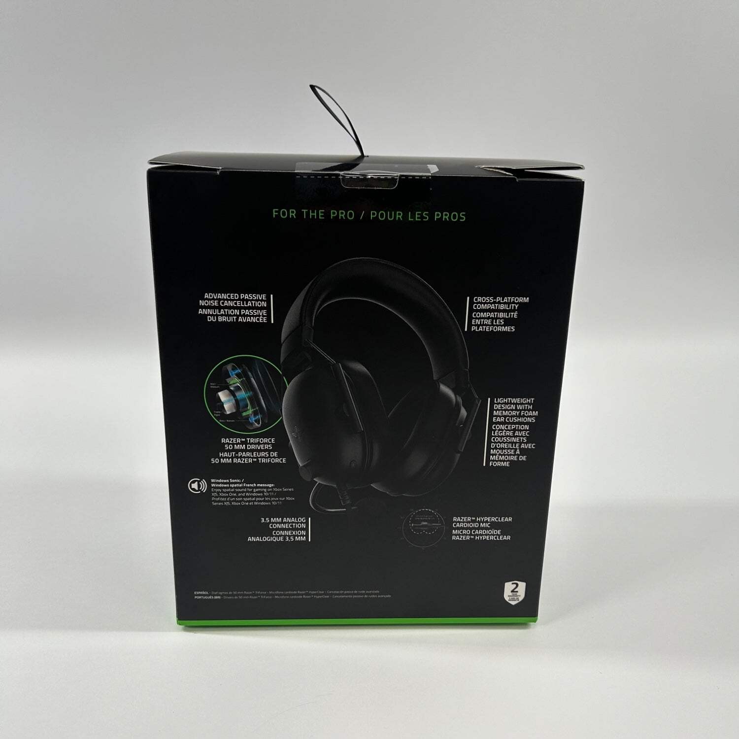 New Razer BlackShark v2 X Wired On-Ear Headphones Black RZ04-03240900-R3U1