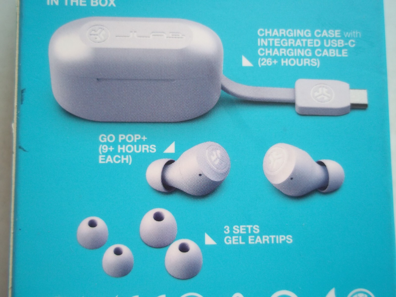 LILAC Go POP True Wireless Earbuds JLAB – 35+ Hours Playtime 3 Sets Gel Eartips