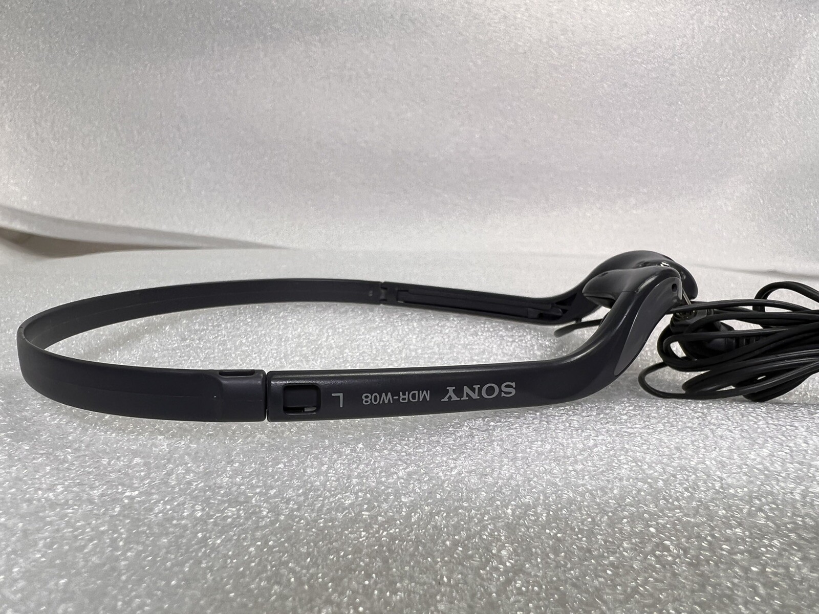 SONY MDR-W08 Stereo Headphones Lightweight Gray/Black – TESTED – WORK!