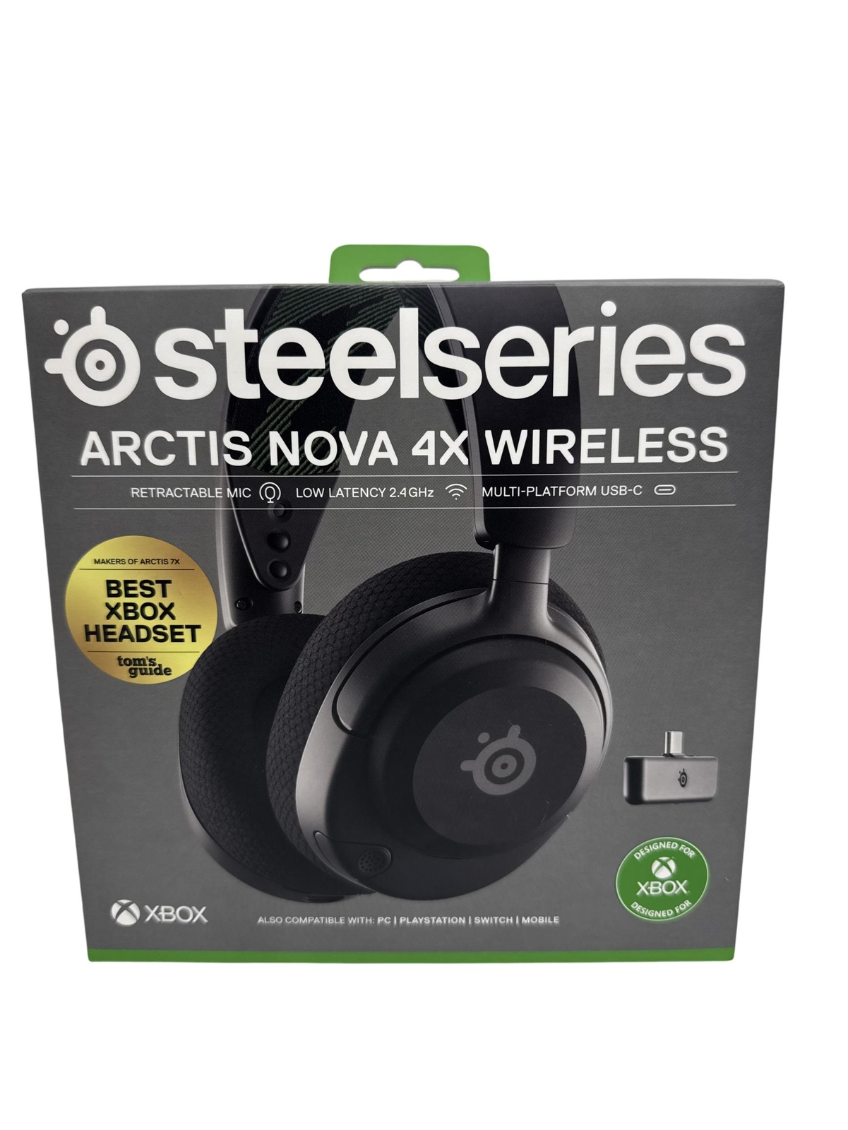 SteelSeries Arctis Nova 4X Wireless with Retractable Mic, Low Latency 2.4GHz, Mu