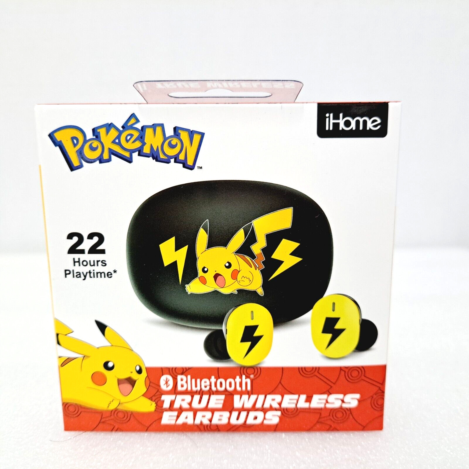 eKids Pokemon Pikachu Bluetooth True Wireless Earbuds w/ Rechargeable Case iHome