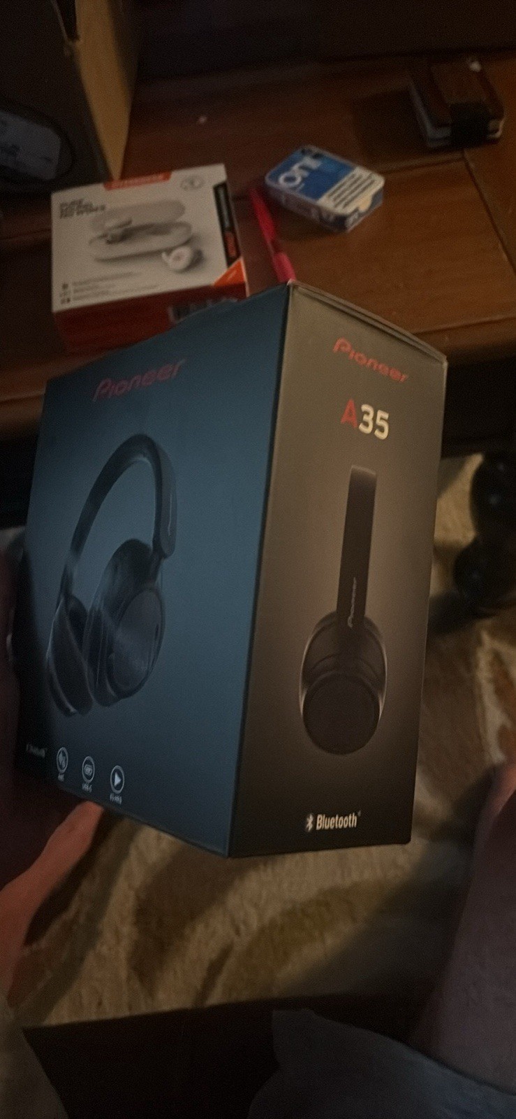Pioneer A35-BK Bluetooth Headphones ANC USB-C Black Built-In Mic Over-Ear