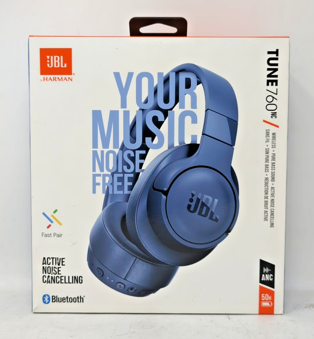 JBL ‎Tune 760NC ‎Over Ear Wireless Headphones – Blue !!!READ DESCRIPTION!!!
