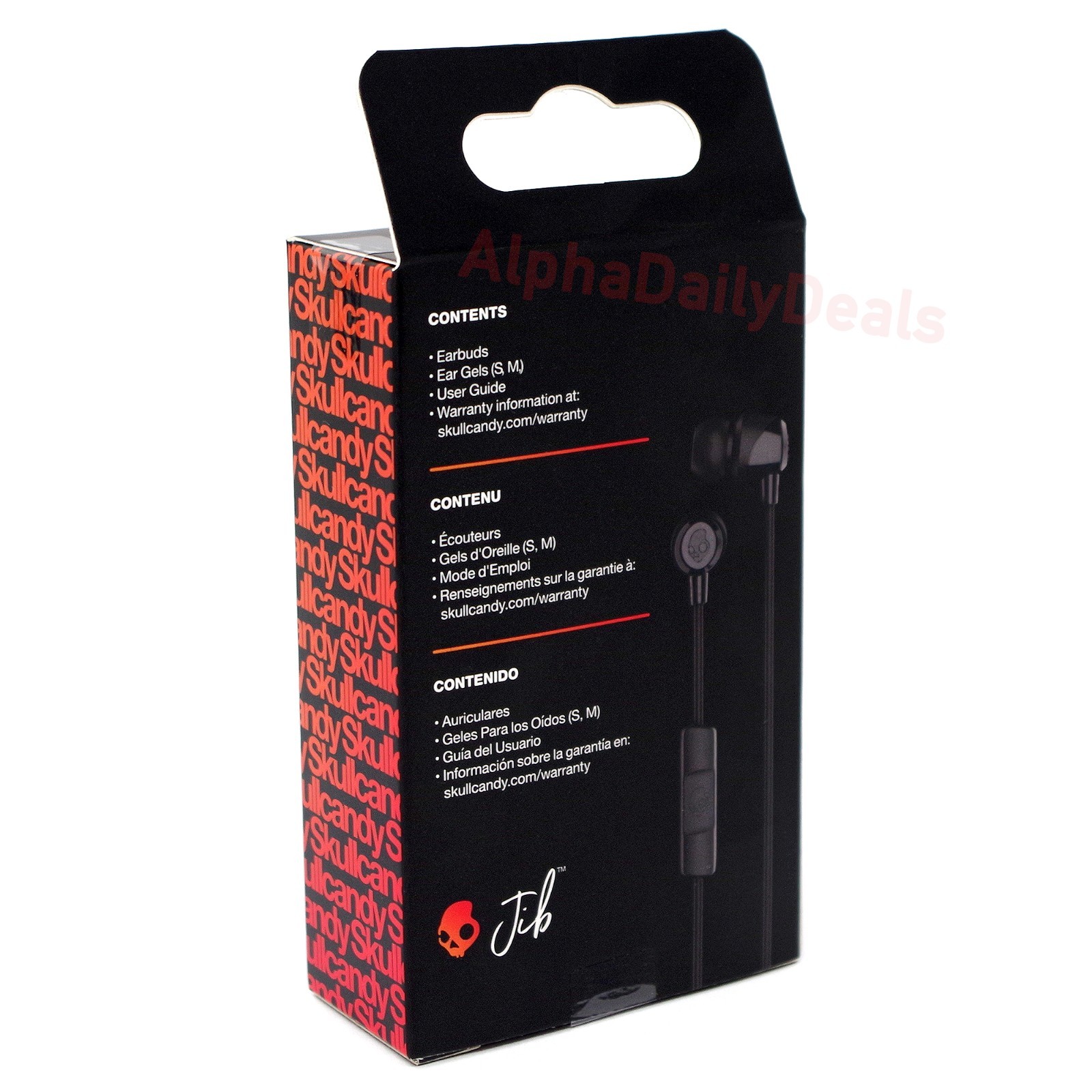 NEW Skullcandy Jib Wired Earbuds Microphone Remote Black 3.5mm Android Phones