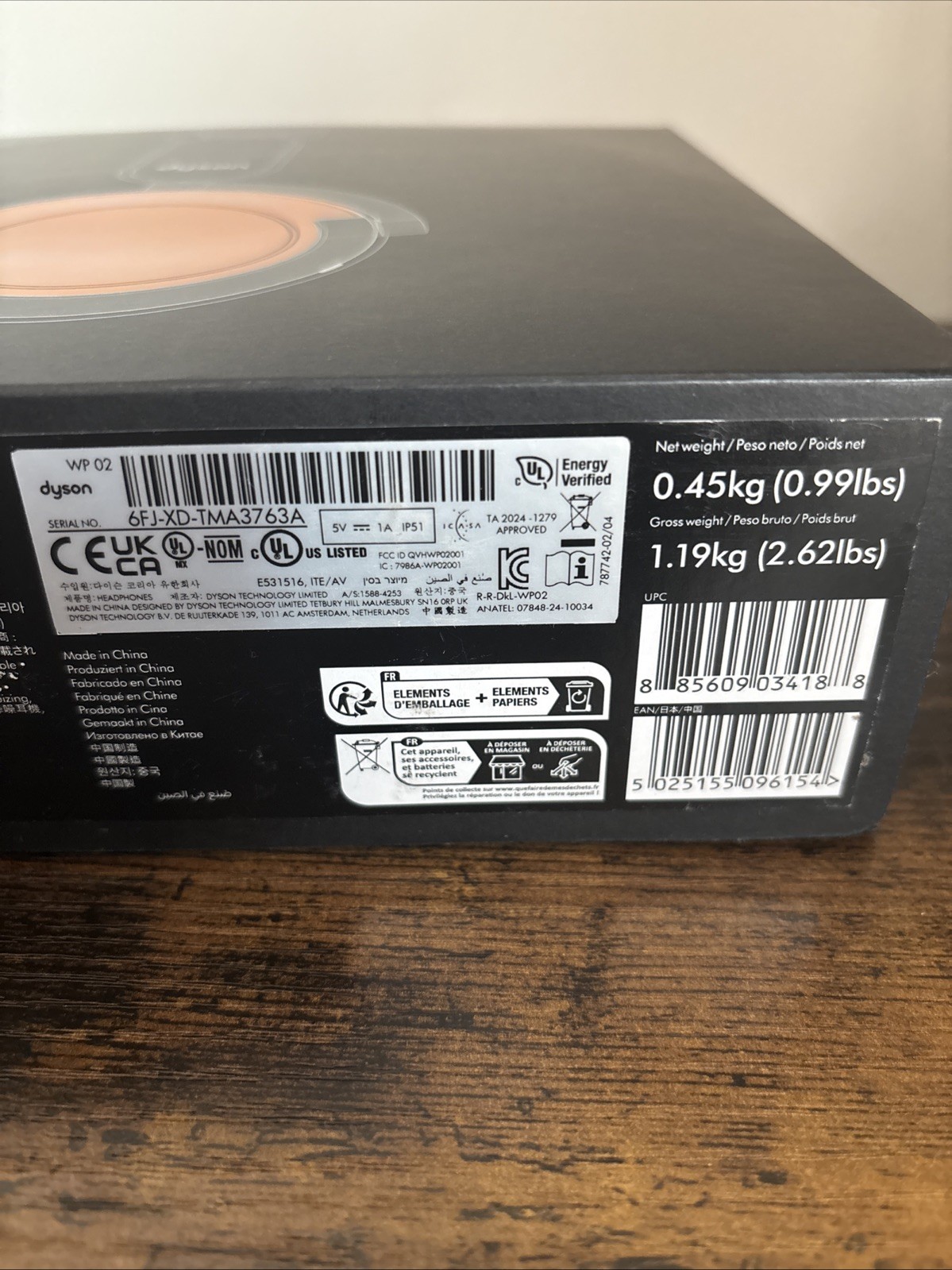 Dyson OnTrac Over-Ear Headphones Wireless Noise Cancelling in CNC Copper