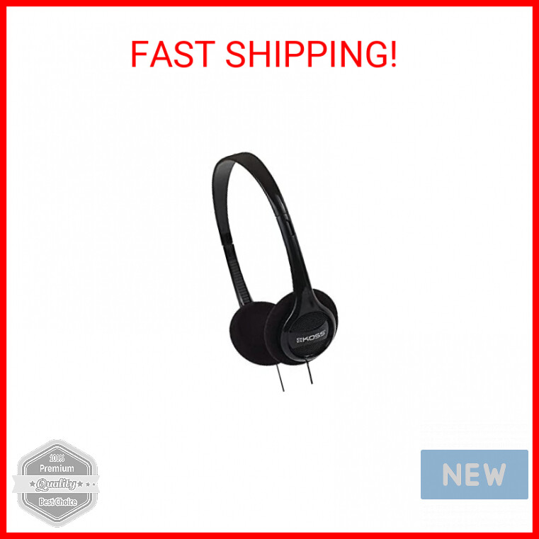 Koss KPH7 Lightweight Portable Headphone, Black