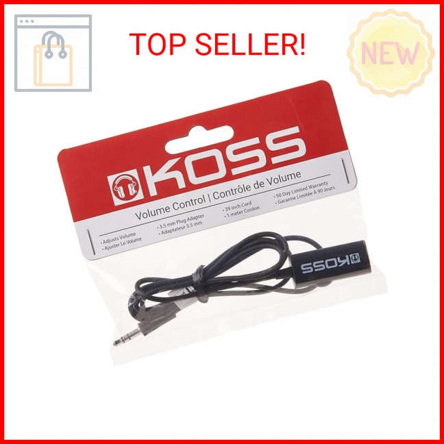 Koss 155954 VC20 Volume Control, Standard Packaging, 39-Inch Cord, Compatible wi