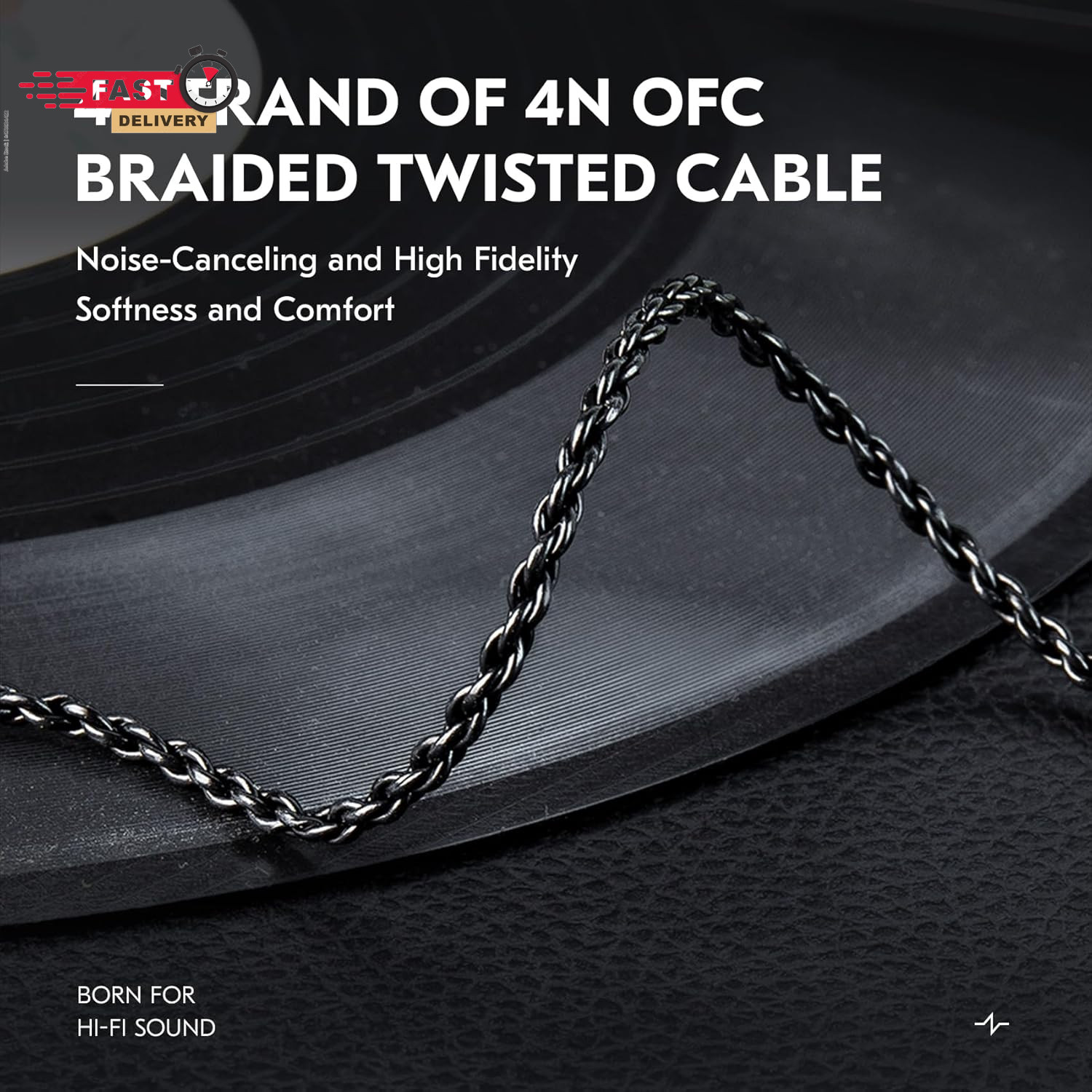 KZ ZS10 PRO in Ear Monitor Earphone Cable, 2Meter Long IEM Cable with Mic, CCZ 4