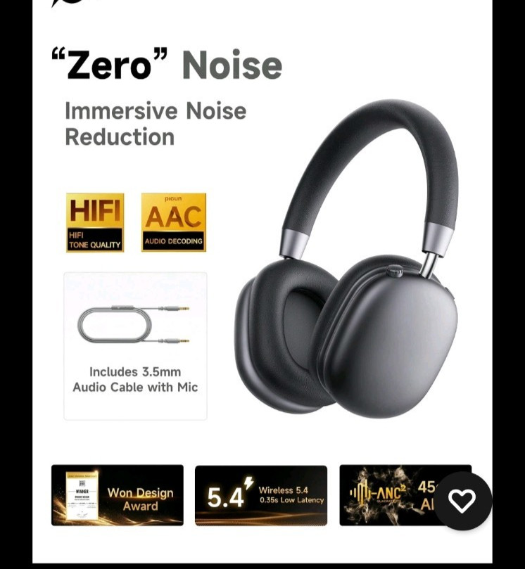 XYHLC-Picun F5 Wireless Over-Ear Headphone, ANC Noise Cancellation, Hi-Fi Audio,