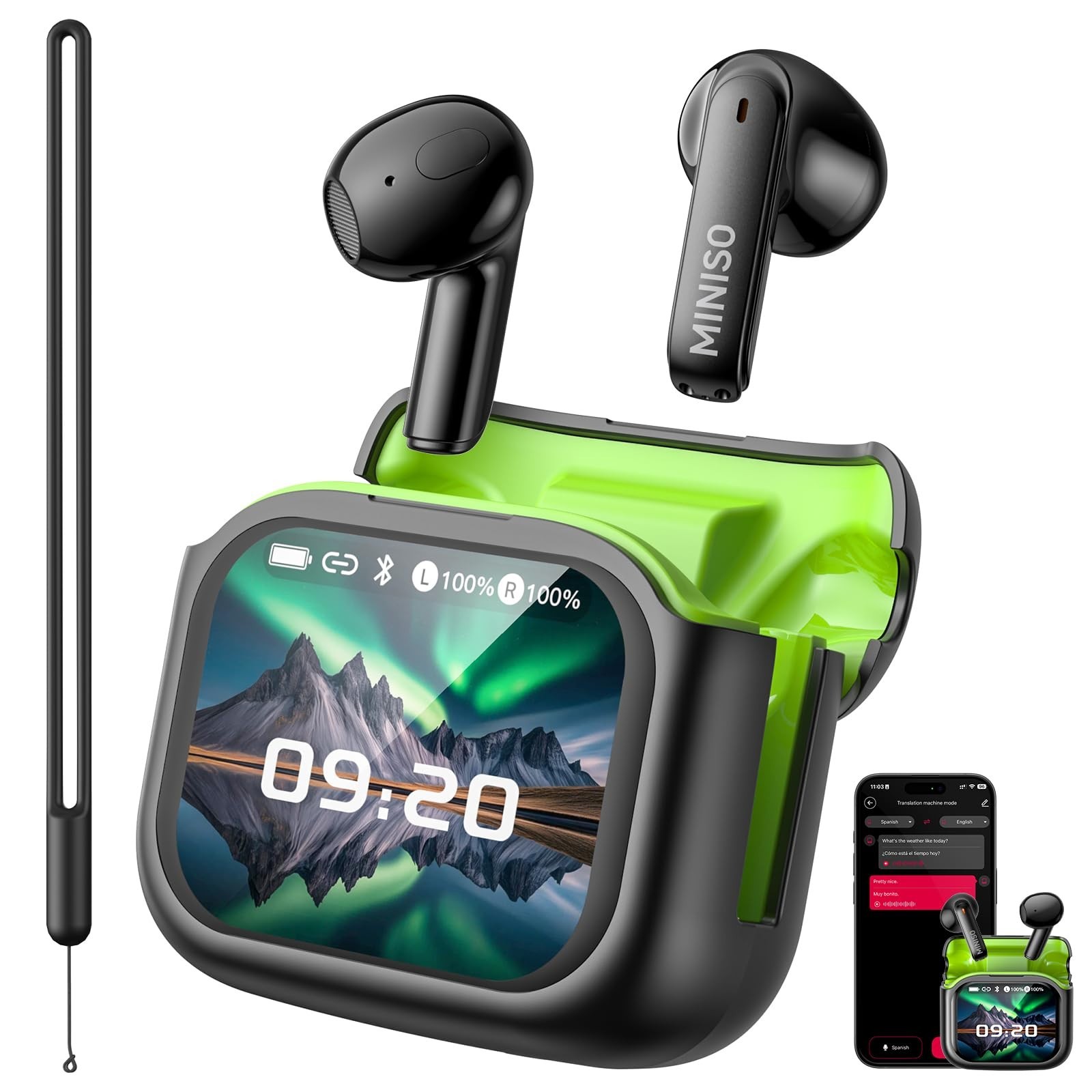 MINISO MS103 AI Translation Earbuds Real Time, Translation Earbuds for 134 Langu