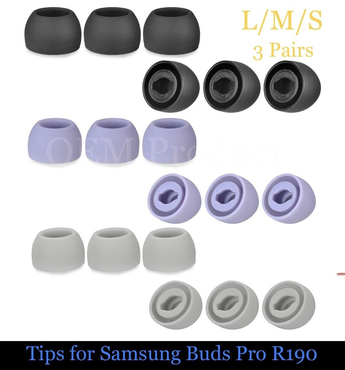 Samsung Galaxy Buds PRO SM-R190 Replacement Ear Tips/Wing Tips All Colors