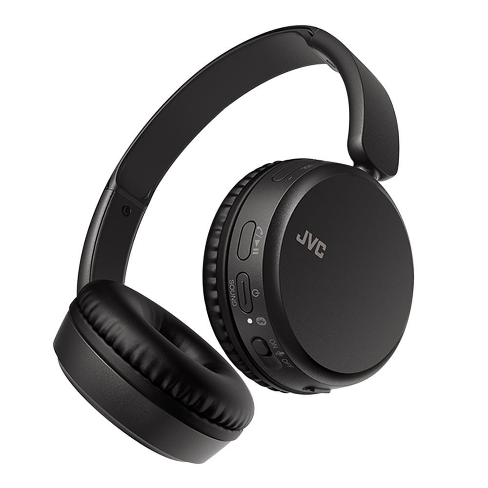 JVC Deep Bass Wireless On-Ear Headphones Bluetooth Foldable HA-S36W Black