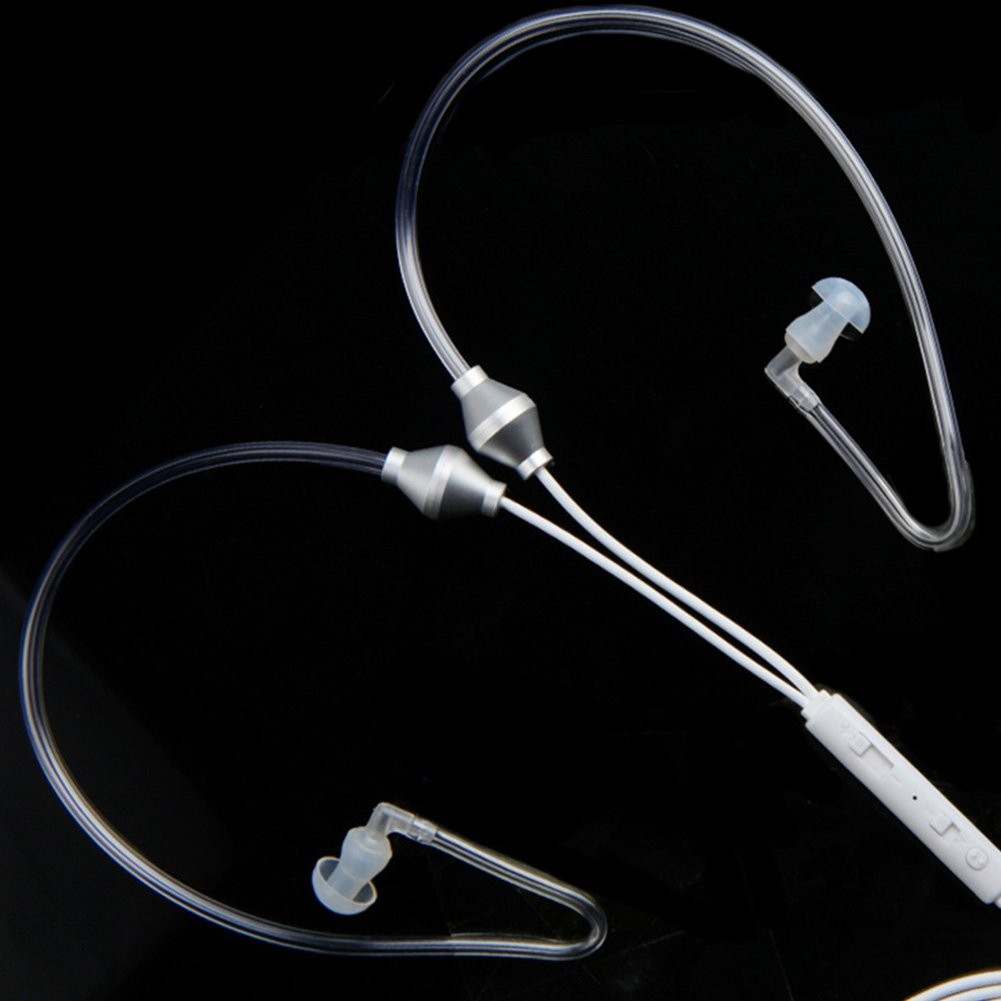 Anti Radiation Air Tube Stereo Ear Headphones In Ear Noise Cancelling Earbuds