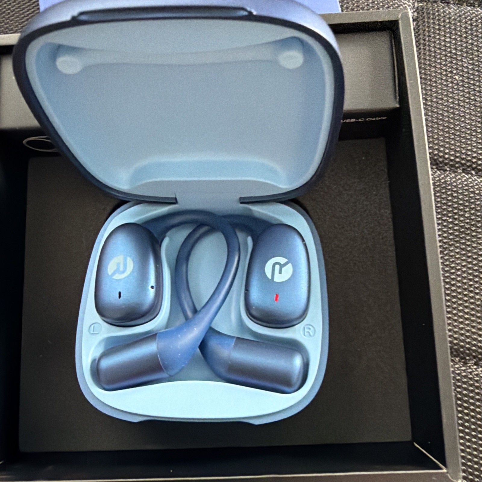 Raycon Essential Open Earbuds True Wireless Open Ear Bluetooth Headphones Blue