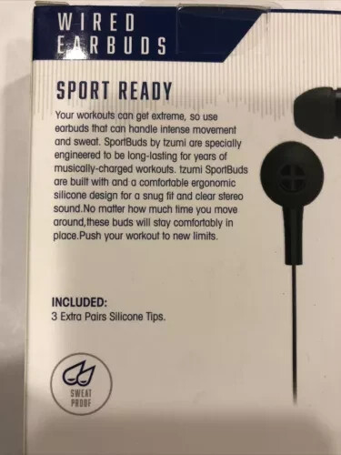 4 packs Sports Ready Wired earbuds by Tzumi