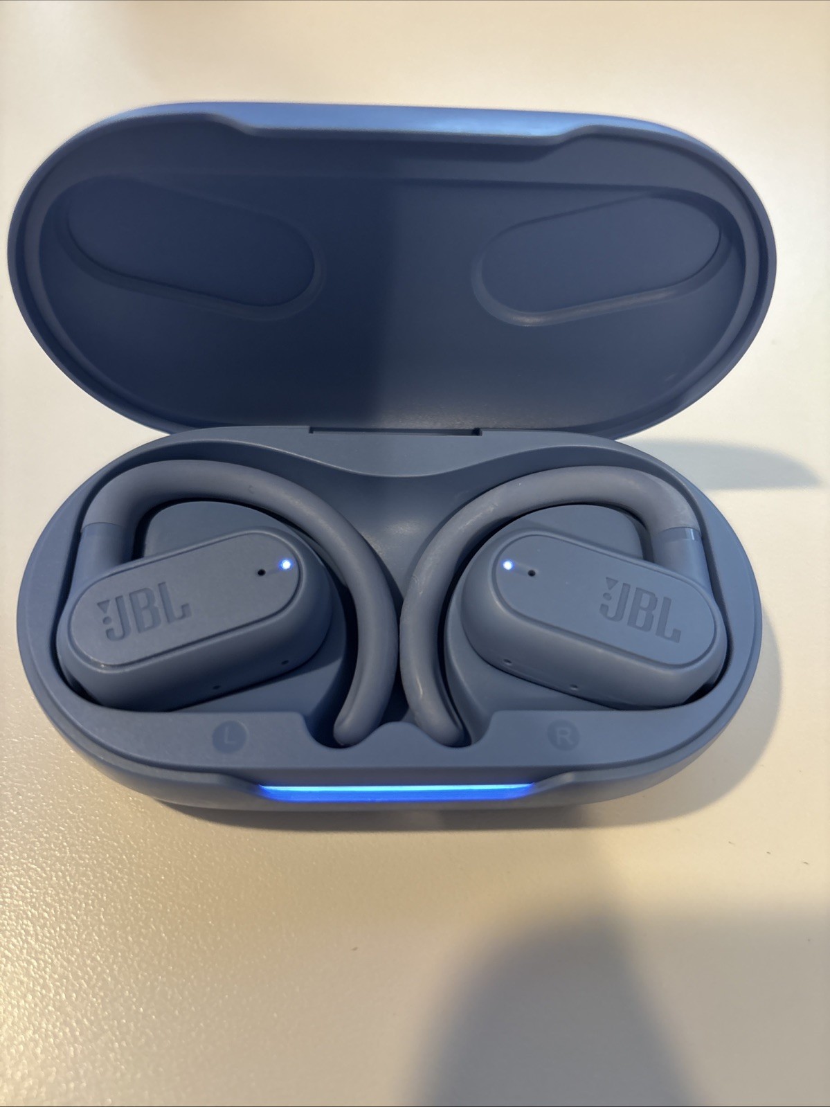 JBL Soundgear Sense Blue Open Ear Wireless Earbuds Bluetooth 5.3 IP54 RARE