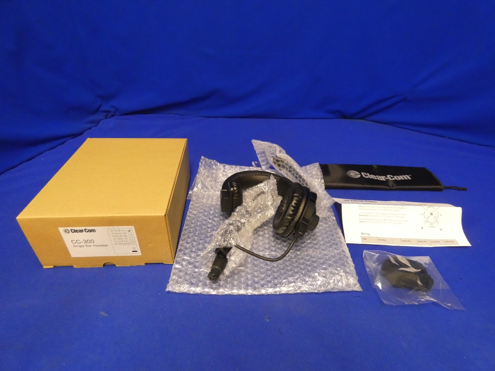 Clear-Com CC-300 (XLR 4F) Single Ear Headset, New-Open Box (4-Pin Female)